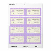Scaloped Lace Baby shower Label (Full Sheet)