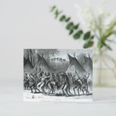 Scalp Dance van 'Schetsen van de Indiase Oorlog' Briefkaart (Staand voorkant)