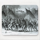 Scalp Dance van 'Schetsen van de Indiase Oorlog' Muismat (Voorkant)