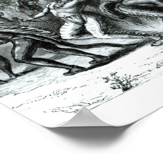 Scalp Dance van 'Schetsen van de Indiase Oorlog' Poster (Hoek)