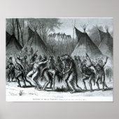 Scalp Dance van 'Schetsen van de Indiase Oorlog' Poster (Voorkant)