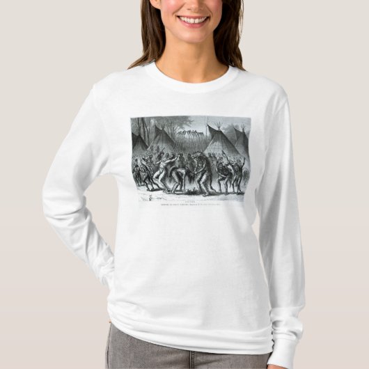 Scalp Dance van 'Schetsen van de Indiase Oorlog' T-shirt (Voorkant)