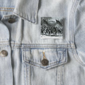 Scalp Dance van 'Schetsen van de Indiase Oorlog' Vierkante Button 5,1 Cm (In situ)