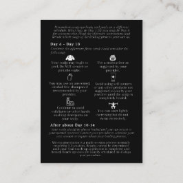 Scalp Micropigmentatie Aftercare Instructie Visitekaartje