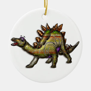 Scaly Rainbow Diosaur Keramisch Ornament