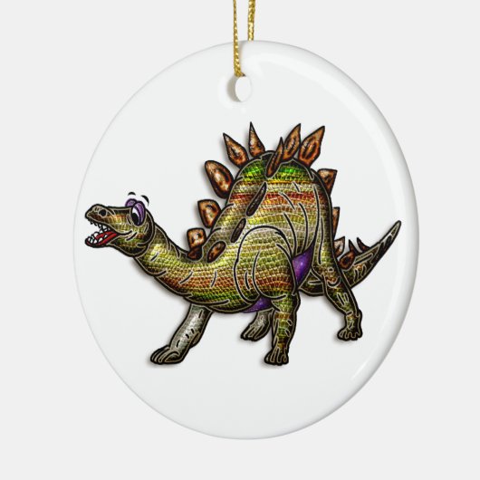 Scaly Rainbow Diosaur Keramisch Ornament (Links)