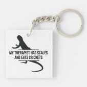 Scaly Therapist Funny Beardie Gift Sleutelhanger (Achterkant)
