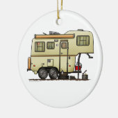 Scamp 5th Wheel Camper RV happy camper Keramisch Ornament (Links)