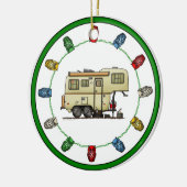 Scamp 5th Wheel Camper RV happy camper Keramisch Ornament (Links)