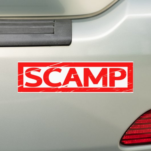 Scamp Stamp Bumpersticker (Op auto)