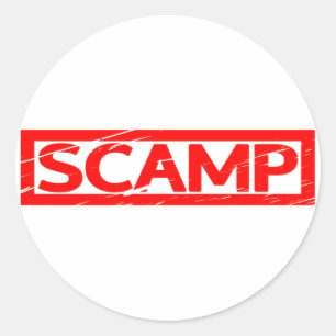 Scamp Stamp Ronde Sticker
