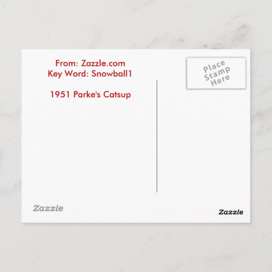 scan0001, de KETCHUP van PARKE Briefkaart (Achterkant)