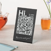 Scan & Connect Contact Kaart voor een klant Reclamebord Met Voetstuk (Insitu)