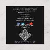 Scan Connect Social Media QR Code juwelen display Vierkante Visitekaartje (Achterkant)