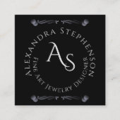 Scan Connect Social Media QR Code juwelen display Vierkante Visitekaartje (Voorkant)