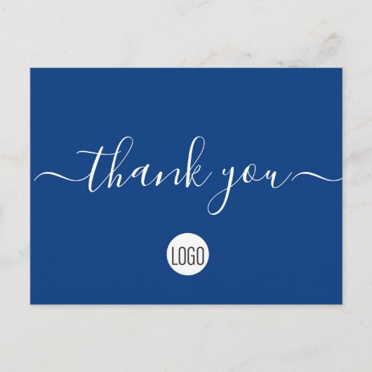 Scan de Code Korting volgende bestelling Blauw Wit Briefkaart (Voorkant)