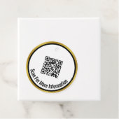Scan de QR-code voor meer informatie in zwart wit  Bedankjes Labels (In situ)