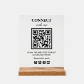 Scan de QR-code voor mijn sociale wifi-netwerk Acryl Bord (Voorkant)