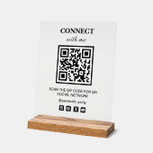 Scan de QR-code voor mijn sociale wifi-netwerk Acryl Bord (Hoek)