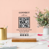 Scan de QR-code voor mijn sociale wifi-netwerk Acryl Bord (Huwelijk)