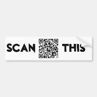 SCAN DEZE BUMPERSTICKER (het Product van het Beric