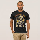 Scan Label Boo Rx Tech Apotheek Halloween T-shirt (Voorkant volledig)