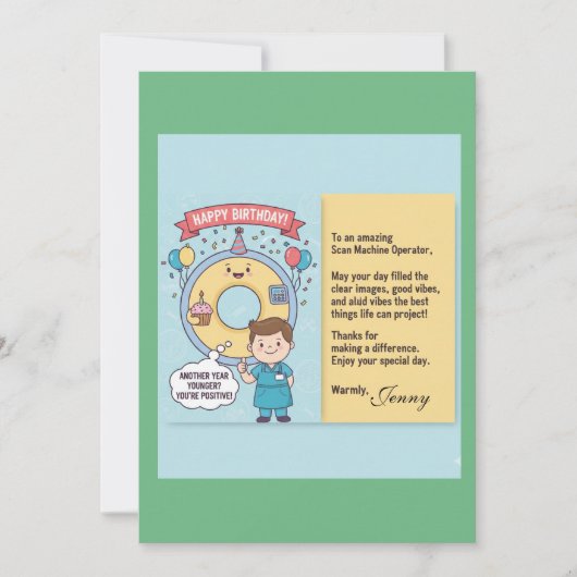 Scan Machine Operators' Birthday Kaart (Voorkant)