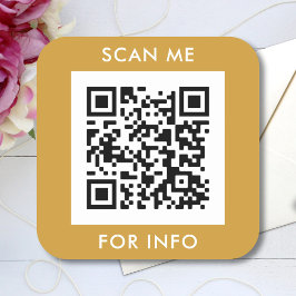 Scan Me Aangepaste QR-code Tekst Sjabloon Vierkante Sticker