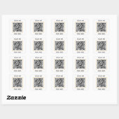 Scan Me Aangepaste QR-code Tekst Sjabloon Vierkante Sticker (Vel)