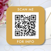 Scan me Aangepaste QR-codetekst Sjabloon Vierkante Sticker
