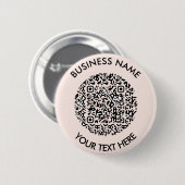 Scan me Blush pink QR Code ID Ronde Button 5,7 Cm (Voorkant /achterkant)