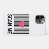 Scan Me – Creatieve Barcode met Hartontwerp Case-Mate iPhone Case (Achterkant (horizontaal))