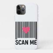 Scan Me – Creatieve Barcode met Hartontwerp Case-Mate iPhone Case (Achterkant)