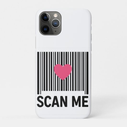 Scan Me – Creatieve Barcode met Hartontwerp Case-Mate iPhone Case (Achterkant)