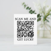 Scan me en krijg geluk briefkaart (Staand voorkant)