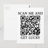 Scan me en krijg geluk briefkaart (Voorkant / Achterkant)