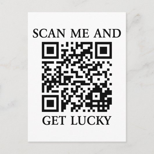 Scan me en krijg geluk briefkaart (Voorkant)