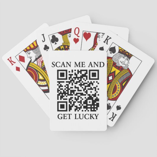 Scan me en krijg geluk pokerkaarten (Achterkant)