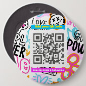 “Scan Me” Fun Accessory for Easy Sharing Ronde Button 6,0 Cm (Voorkant /achterkant)