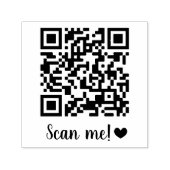 Scan Me! Heart uw QR-code Zelfinktende Stempel (Design)