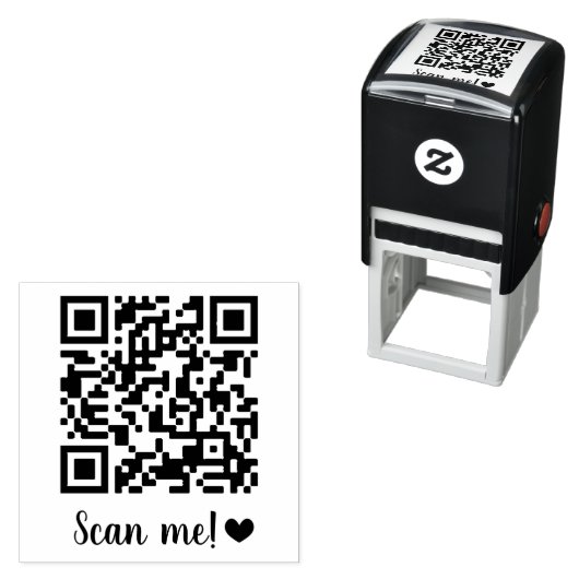 Scan me! Je QR-code horen Zelfinktende Stempel (In situ)