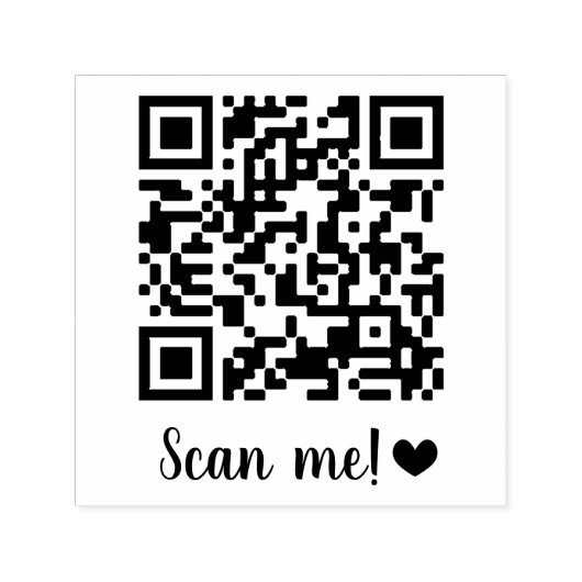 Scan me! Je QR-code horen Zelfinktende Stempel (Design)