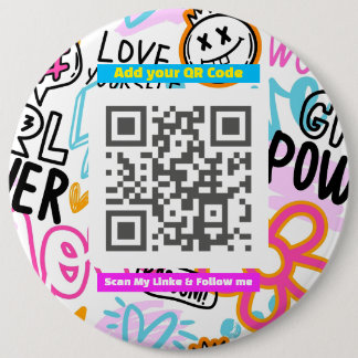 “Scan Me” leuk accessoire voor eenvoudig delen Ronde Button 6,0 Cm