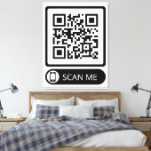 Scan me Marketing QR Code Canvas Afdruk (Insitu (Slaapkamer))
