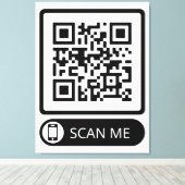 Scan me Marketing QR Code Canvas Afdruk (Insitu (Houten vloer))