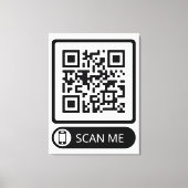 Scan me Marketing QR Code Canvas Afdruk (Voorkant)