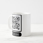Scan me Marketing QR Code Koffiemok (Voorkant links)