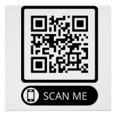 Scan me Marketing QR Code Perfect Poster (Voorkant)