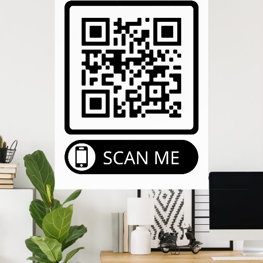 Scan me Marketing QR Code Poster (Thuiskantoor)
