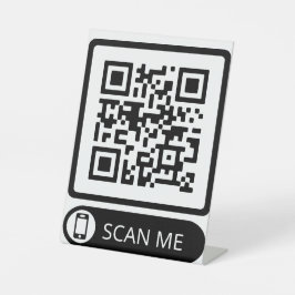 Scan me Marketing QR Code Reclamebord Met Voetstuk